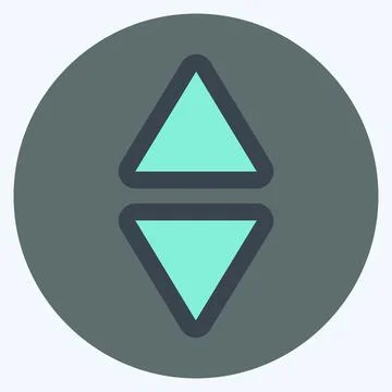 Icon Scroll Vertical - Color Mate Style,Simple illustration,Editable stroke Stock Illustration