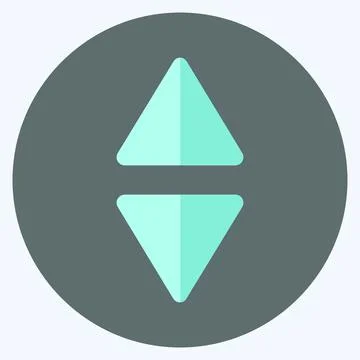 Icon Scroll Vertical - Flat Style,Simple illustration,Editable stroke Stock Illustration