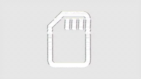 Icon sd card is distorted. Glitch. Noise, chromatic aberration, geometric Stock Footage 306900028