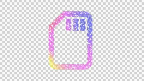 Icon sd card is made up of LED square shapes. There are bright diodes and there Stock Illustration