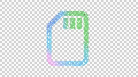 Icon sd card is made up of LED square shapes. There are bright diodes and there Stock Illustration