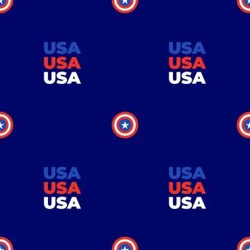 Icon, seamless pattern flag america 4 july 스톡 일러스트