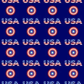 Icon, seamless pattern flag america 4 july Stock-Illustration