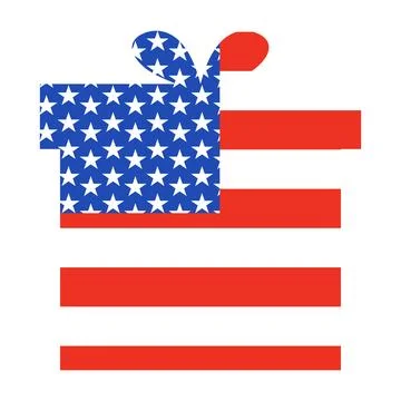 Icon, seamless pattern flag america 4 july 스톡 일러스트