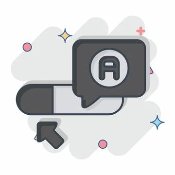 Icon Searching Bar. related to Learning symbol. comic style. simple design .. Stock Illustration