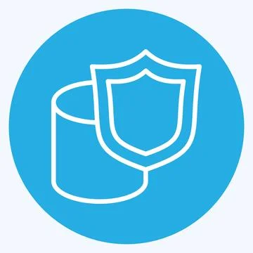 Icon Secure Data Storage. related to Cryptocurrency symbol. blue eyes style Illustrazione stock