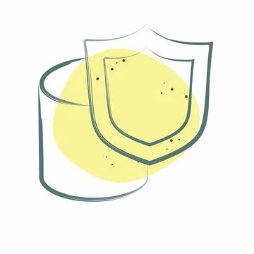 Icon Secure Data Storage. related to Cryptocurrency symbol. Color Spot Style 스톡 일러스트