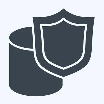 Icon Secure Data Storage. related to Cryptocurrency symbol. glyph style 스톡 일러스트