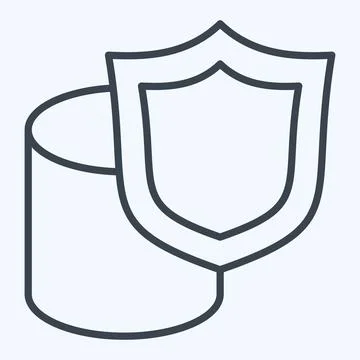 Icon Secure Data Storage. related to Cryptocurrency symbol. line style Illustrazione stock