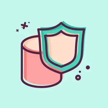 Icon Secure Data Storage. related to Cryptocurrency symbol. MBE style Illustrazione stock