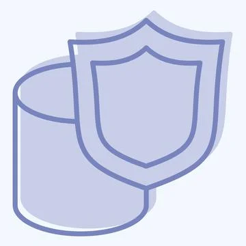 Icon Secure Data Storage. related to Cryptocurrency symbol. two tone style Stockillustratie