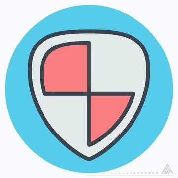 Icon Security - Color Mate Style Illustrazione stock