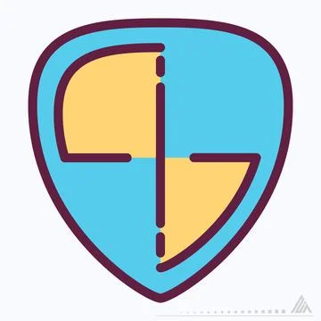 Icon Security - Line Cut Style Illustrazione stock