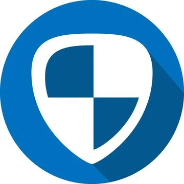 Icon Security - Long Shadow Style Illustrazione stock