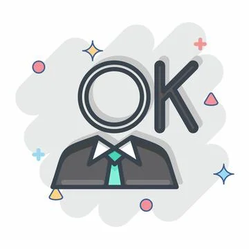 Icon Self Esteem Affirmations. related to Psychological symbol. Comic Style.. Stock Illustration