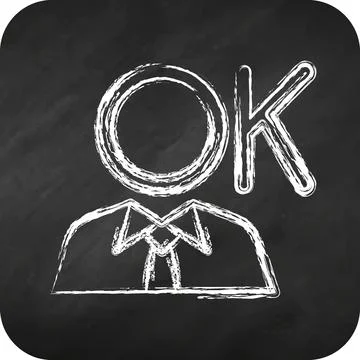 Icon Self Esteem Affirmations. related to Psychological symbol. chalk style.. Stock Illustration