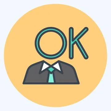 Icon Self Esteem Affirmations. related to Psychological symbol. color mate .. Illustrazione stock