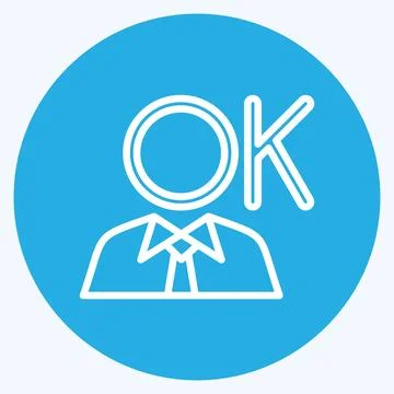 Icon Self Esteem Affirmations. related to Psychological symbol. blue eyes s.. Stock Illustration