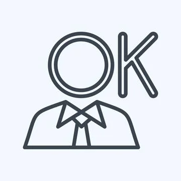 Icon Self Esteem Affirmations. related to Psychological symbol. line style... Illustrazione stock
