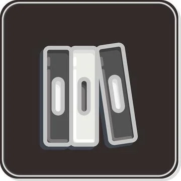 Icon Self Study. related to Education symbol. Glossy Style. simple design e.. Stock Illustration