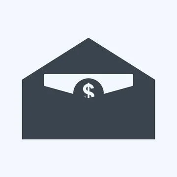 Icon Send Money. suitable for digital web symbol. glyph style. simple design  Stock Illustration