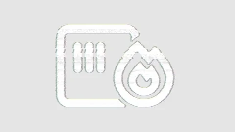 Icon sensor fire is distorted. Glitch. Noise, chromatic aberration, geometric Stock Footage 306881473