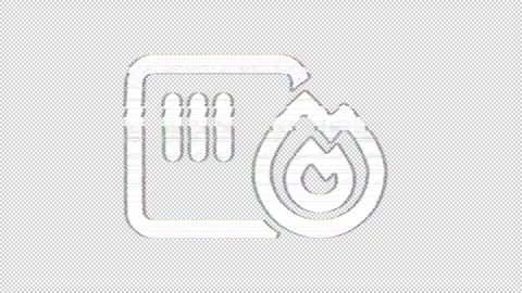 Icon sensor fire is distorted. Glitch. Noise, chromatic aberration, geometric Stock Footage 306903738