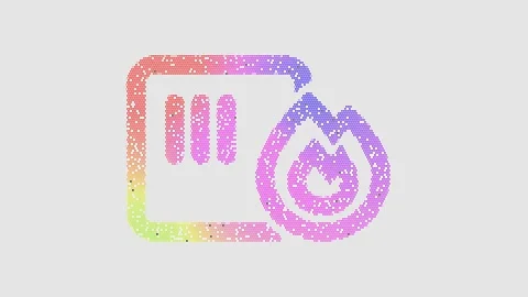 Icon sensor fire is made up of LED square shapes that shimmer and flicker. There Stock Footage 300328333