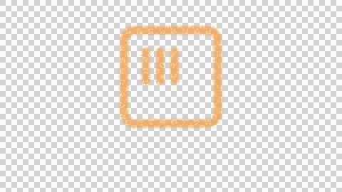 Icon sensor is made of yellow grains of sand. Some grains of sand fall down. Stock Illustration
