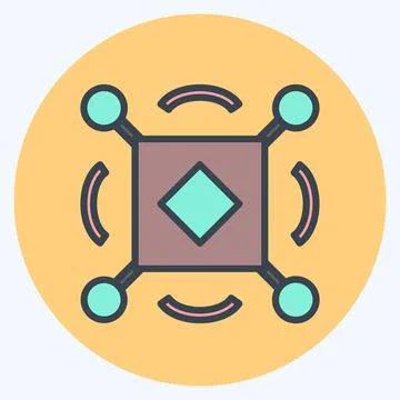 Icon Sensors. suitable for data analytics symbol. color mate style. simple de Stock Illustration