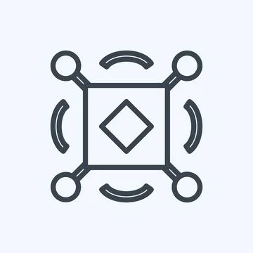 Icon Sensors. suitable for data analytics symbol. line style. simple design e Stock Illustration