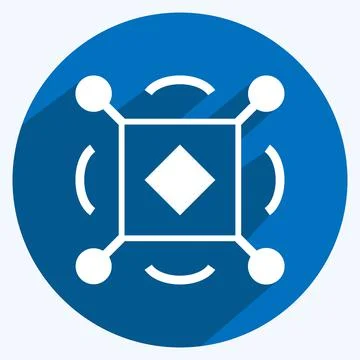 Icon Sensors. suitable for data analytics symbol. long shadow style. simple d Stock Illustration