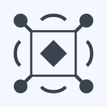 Icon Sensors. suitable for data analytics symbol. glyph style. simple design  스톡 일러스트