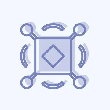 Icon Sensors. suitable for data analytics symbol. two tone style. simple desi Stock Illustration