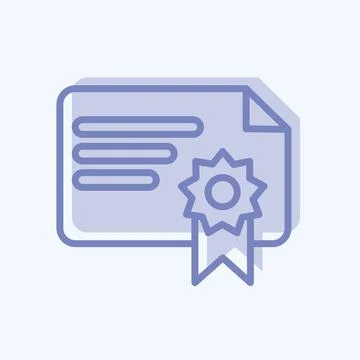 Icon Sertificate. suitable for Bee Farm. two tone style. simple design editab Stock Illustration
