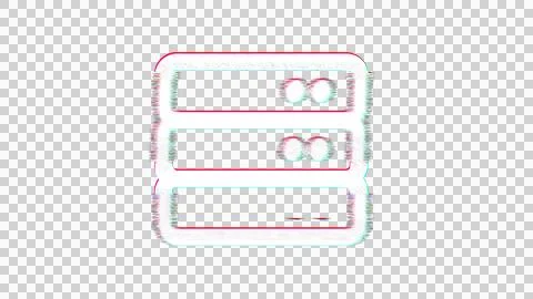 Icon server is distorted. Glitch. Noise, chromatic aberration, geometric 스톡 일러스트