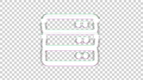 Icon server is distorted. Glitch. Noise, chromatic aberration, geometric 스톡 일러스트