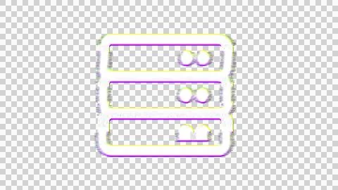 Icon server is distorted. Glitch. Noise, chromatic aberration, geometric 스톡 일러스트