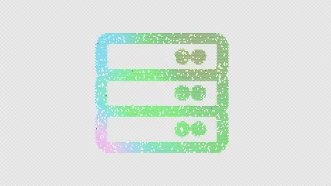 Icon server is made up of LED square shapes that shimmer and flicker. There are Stock-Footage 295249409