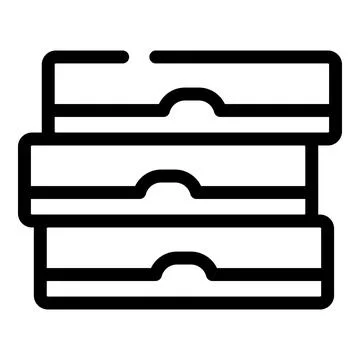 Icon of server rack storing digital information online Stock Illustration
