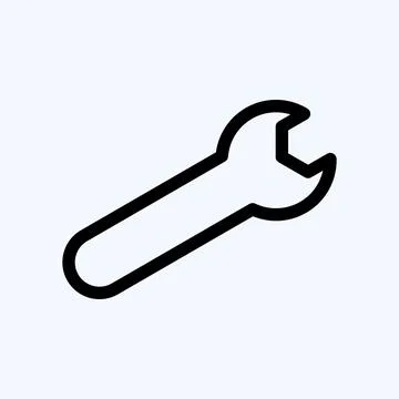 Icon Service. suitable for Security symbol. line style. simple design editabl Stock Illustration