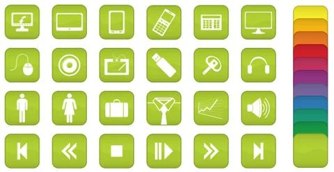 Icon Set 1 Stock Photos