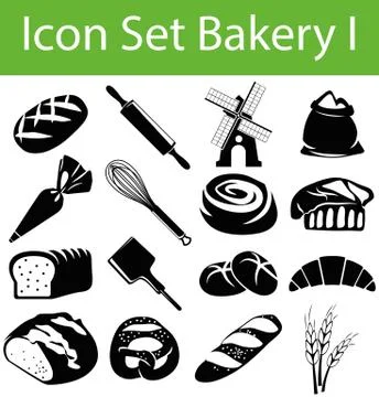 Icon Set Bakery I Stock Illustration