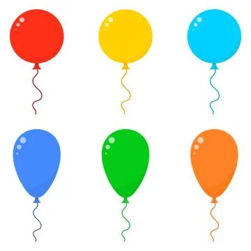 Icon Set Balloons Stock Illustration