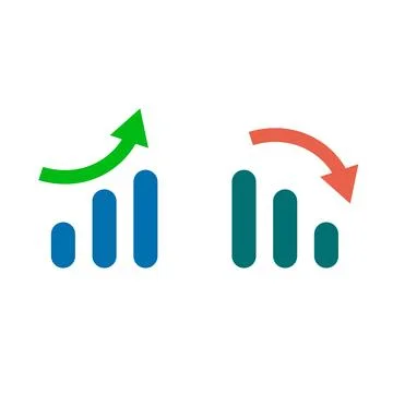 Icon set for bar charts and charts. Vectors. Stock Illustration