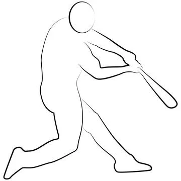 Icon of a set with Baseball player silhouette, vector illustration Stock Illustration