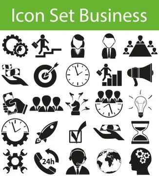 Icon Set Business Stock Illustration
