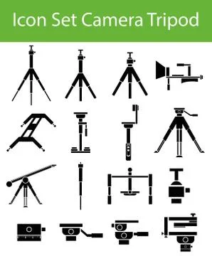 Icon Set Camera Tripod イラスト素材