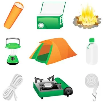 Icon set Camping Stock Illustration