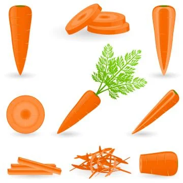 Icon Set Carrot Ilustración de archivo